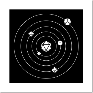 Dice Solar System 1.0 B&W Posters and Art